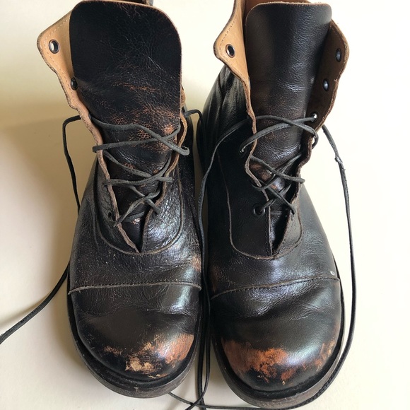 Brown Lace Up Boots - Picture 2 of 6